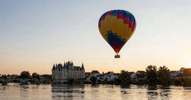 vol en montgolfière à saumur – lever ou coucher du soleil
